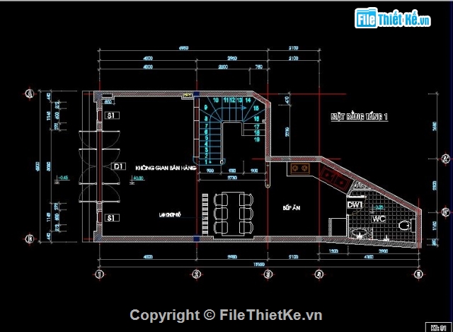 Bản vẽ nhà phố,kiến trúc 3 tầng,kiến trúc 2 tầng 1 tum,nhà phố 6x13m