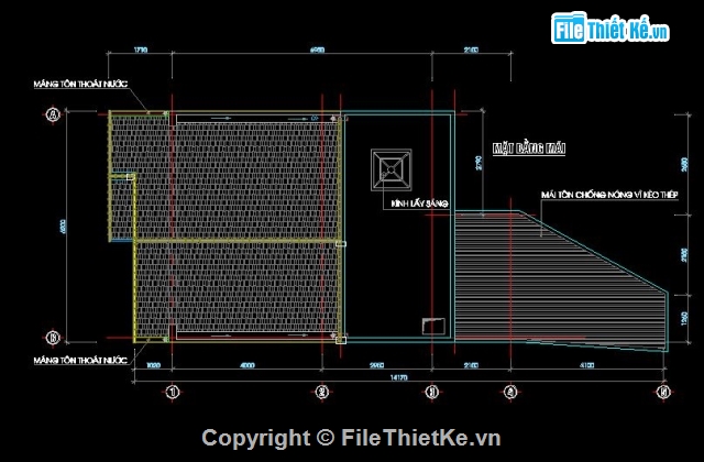 Bản vẽ nhà phố,kiến trúc 3 tầng,kiến trúc 2 tầng 1 tum,nhà phố 6x13m