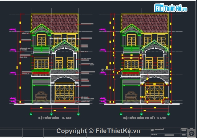 Bản vẽ kiến trúc nhà phố,1 trệt 2 lầu,kiến trúc nhà ở,Bản vẽ nhà phố