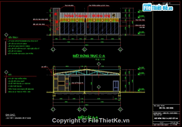 Bản vẽ kiến trúc Nhà hàng,cad kiến trúc siêu thị,siêu thị nhà hàng,bản vẽ nhà hàng siêu thị mini,bản vẽ nhà hàng siêu thị mini 15x30.28m