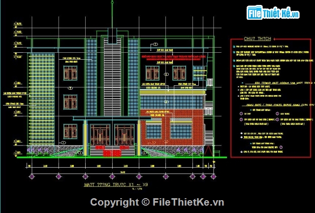 Phòng giáo dục,kiến trúc cao lãnh,bản vẽ trụ sở,Kiến trúc trụ sở,trụ sở Phòng giáo dục Cao Lãnh