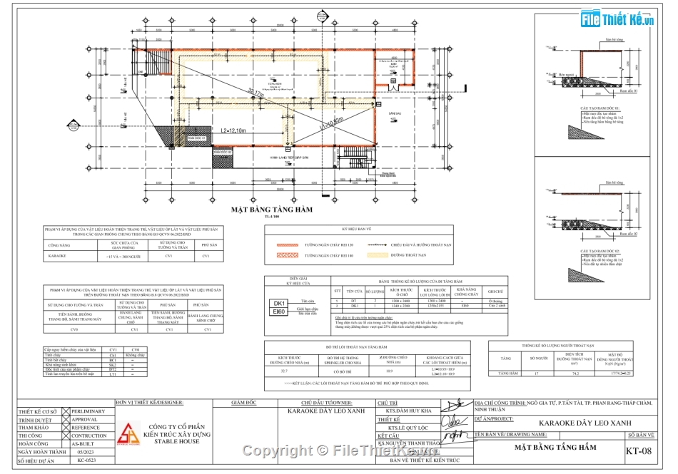 kiến trúc và kết cấu karaoke,bản vẽ cad karaoke,quán karaoke