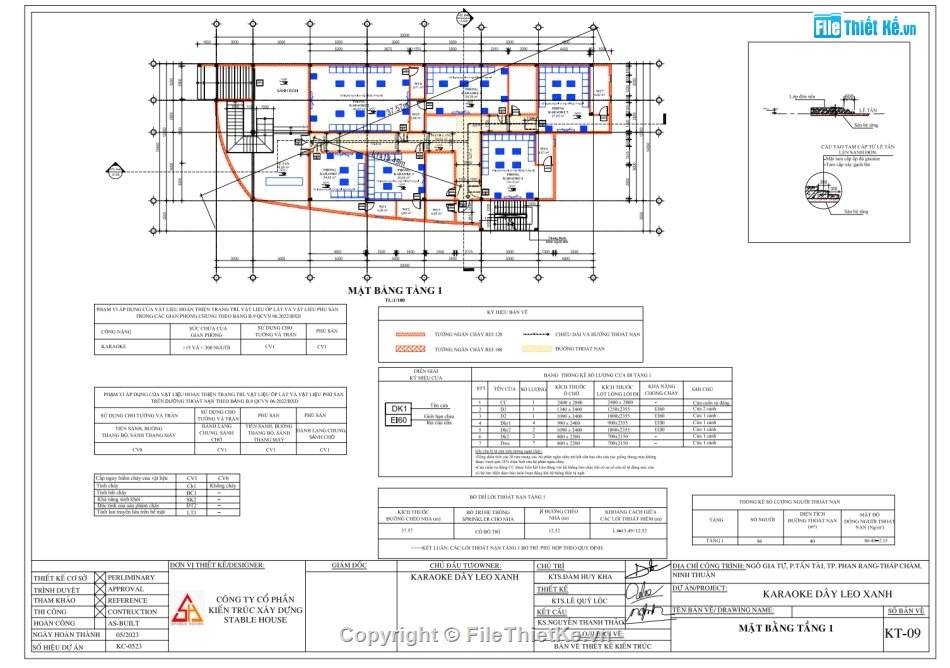 kiến trúc và kết cấu karaoke,bản vẽ cad karaoke,quán karaoke