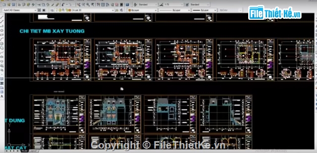 biệt thự 3 tầng,bản vẽ lâu đài,cad lâu đài,bản vẽ cad biệt thự,bản vẽ autocad biệt thự,biệt thự lâu đài