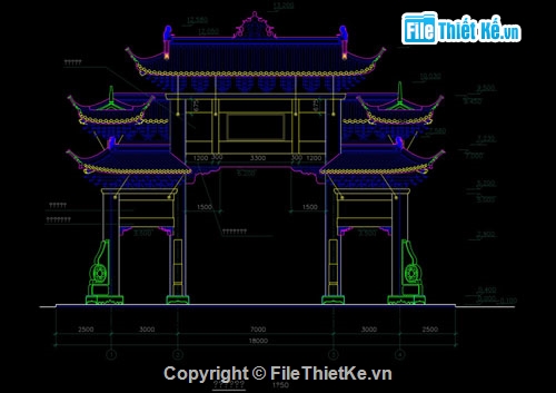 Bản vẽ cad Trung tâm,Bản vẽ full,bản vẽ cad,mái hiên cửa cổ điển Trung Quốc