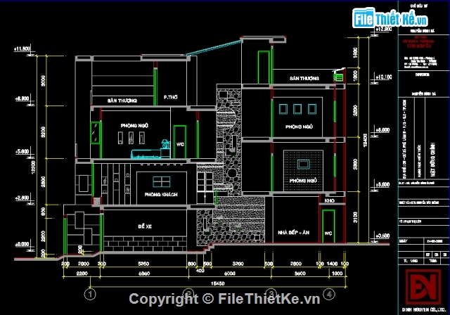 Bản vẽ,nhà ống lệch tầng,Bản vẽ nhà phố,Bản vẽ autocad