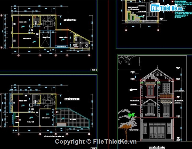 Bản vẽ nhà phố,nhà phố 3 tầng,bản vẽ 3 tầng,mẫu nhà 3 tầng đẹp