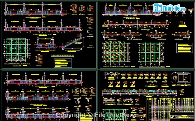 Bản vẽ kiến trúc Nhà,Nhà 4 căn 15.65x15.8m,thiết kế nhà 4 tầng,mẫu nhà 4 căn