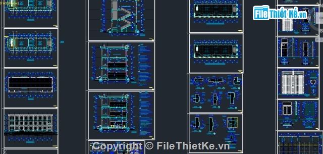 vẽ trường học,Nhà học 3 tầng,nhà bộ môn học,nhà học 6 phòng,nhà bộ môn trường học