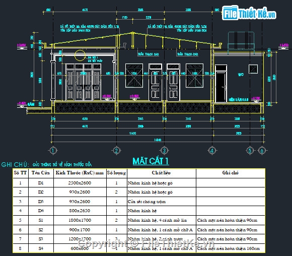 nhà cấp 4,file autocad nhà cấp 4,nhà cấp 4 file cad,Cad kiến trúc nhà cấp 4