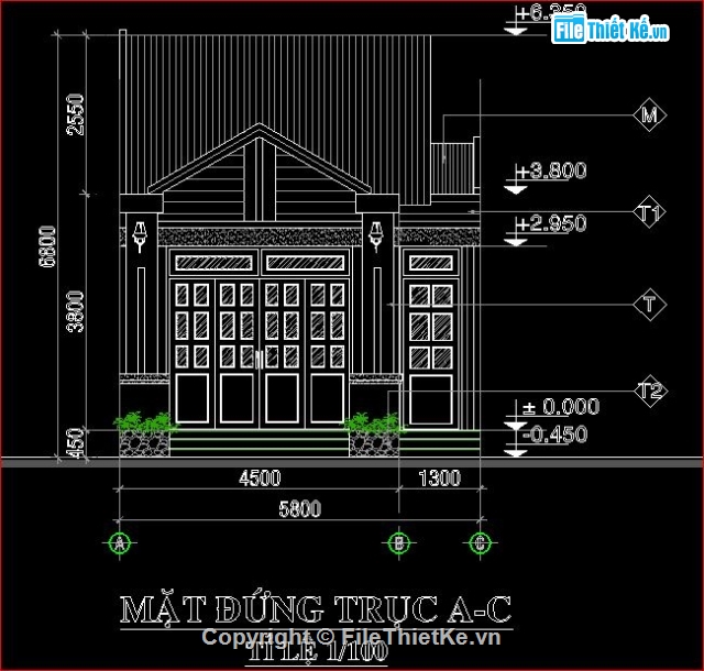 nhà cấp 4,file sketchup,mẫu nhà cấp 4,kiến trúc nhà cấp 4