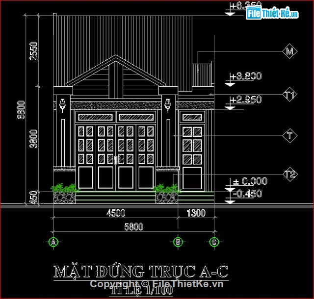 nhà cấp 4,file sketchup,mẫu nhà cấp 4,kiến trúc nhà cấp 4