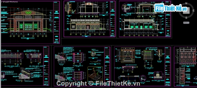 nhà đa năng 14x27.6m,nhà đa năng,nhà đa năng 1 tầng,Filethietke nhà đa năng