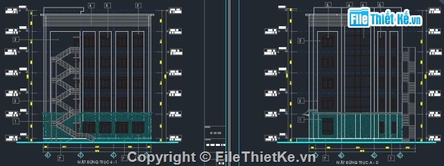 Bản vẽ kiến trúc Nhà,cad cầu thang,kiến trúc 6 tầng,Nhà làm việc 6 tầng