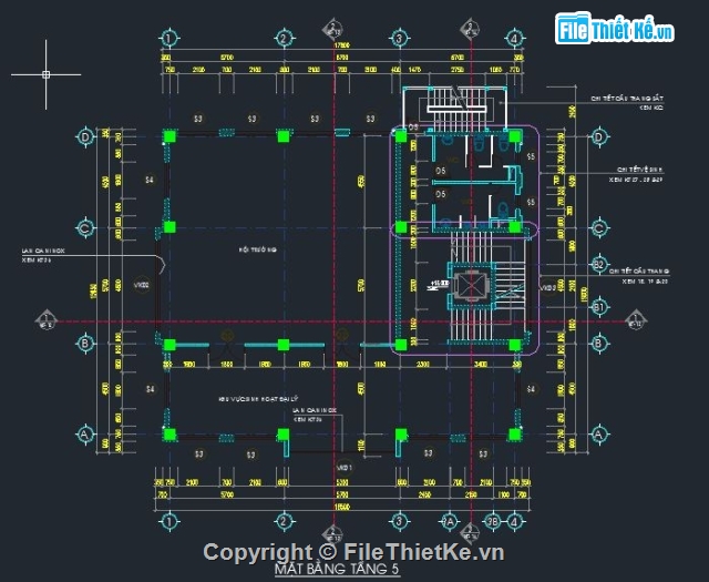 Bản vẽ kiến trúc Nhà,cad cầu thang,kiến trúc 6 tầng,Nhà làm việc 6 tầng