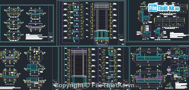 Bản vẽ kiến trúc Nhà,cad cầu thang,kiến trúc 6 tầng,Nhà làm việc 6 tầng