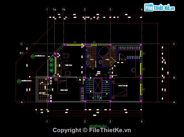 bản vẽ nhà ở,Bản vẽ autocad,nhà 3 tầng,3 tầng