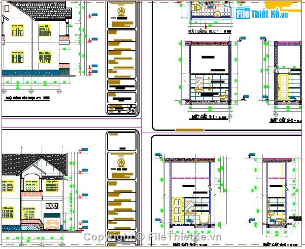 kiến trúc biệt thự,biệt thự 2 tầng,bản vẽ biệt thư 2 tầng,mẫu biệt thự,File cad nhà biệt thự,file cad nhà ở