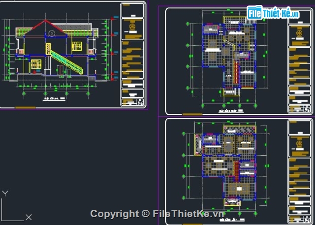 kiến trúc biệt thự,biệt thự 2 tầng,bản vẽ biệt thư 2 tầng,mẫu biệt thự,File cad nhà biệt thự,file cad nhà ở