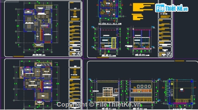 kiến trúc biệt thự,biệt thự 2 tầng,bản vẽ biệt thư 2 tầng,mẫu biệt thự,File cad nhà biệt thự,file cad nhà ở