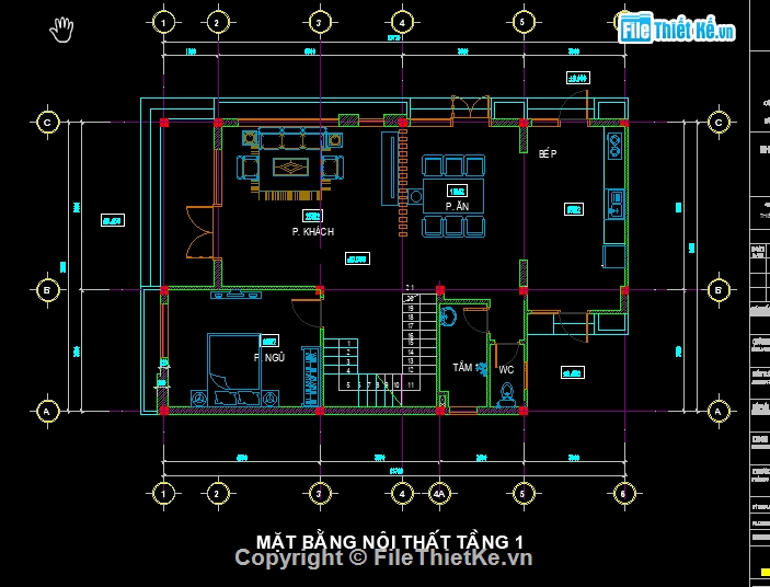 Nhà 2 tầng dwg,Nhà phố 2 tầng 8.6x13.72m,Bản vẽ Nhà phố 2 tầng,File cad Nhà phố 2 tầng