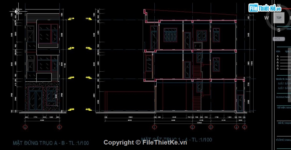 Nhà phố 3 tầng,Cad nhà phố 3 tầng,Bản vẽ cad nhà phố 3 tầng,File cad Nhà phố,Bản vẽ 3 tầng cad