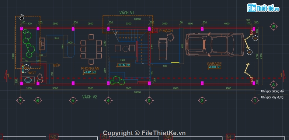 Nhà 3 tầng,Nhà phố 3 tầng,bản vẽ nhà phố 3 tầng