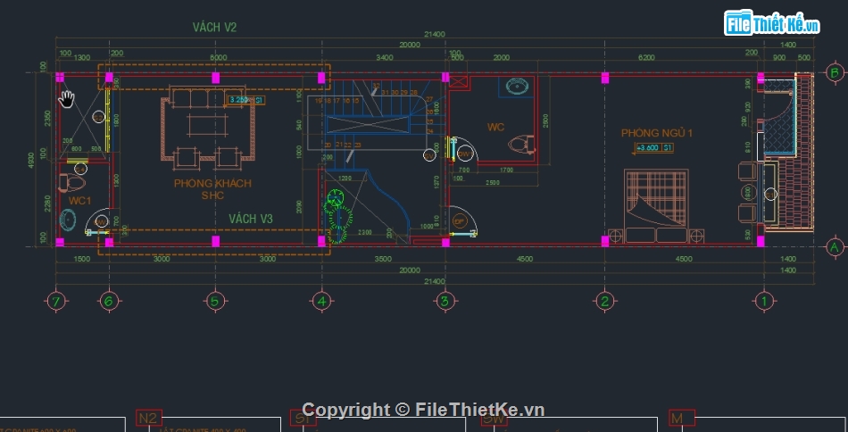 Nhà 3 tầng,Nhà phố 3 tầng,bản vẽ nhà phố 3 tầng