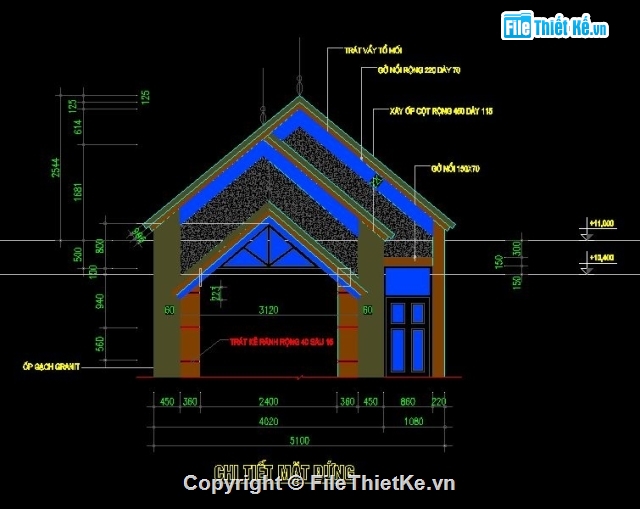Nhà phố kích thước 5.1x19m,Bản vẽ nhà phố,mẫu nhà phố đẹp