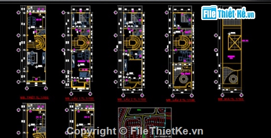 mẫu nhà phố 4 tầng,cad nhà phố 4 tầng,nhà phố 4 tầng file cad