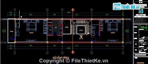 bản vẽ cad nhà phố 4.5 tầng,bản vẽ  nhà phố 4.5 tầng,nhà phố 4.5 tầng,Cad Nhà Phố 4.5 tầng 4.5x20m