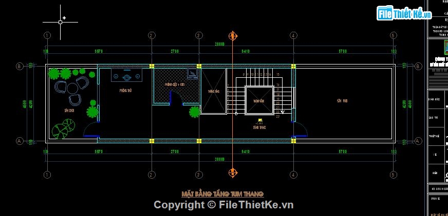 bản vẽ cad nhà phố 4.5 tầng,bản vẽ  nhà phố 4.5 tầng,nhà phố 4.5 tầng,Cad Nhà Phố 4.5 tầng 4.5x20m