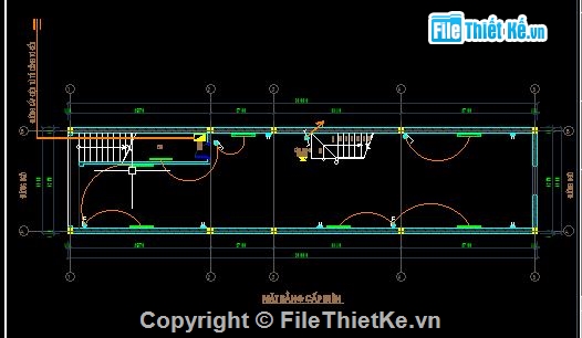 bản vẽ cad nhà phố 4.5 tầng,bản vẽ  nhà phố 4.5 tầng,nhà phố 4.5 tầng,Cad Nhà Phố 4.5 tầng 4.5x20m