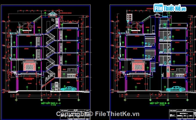 Bản vẽ nhà phố,nhà 5 tầng,Nhà phố 4x16m,mẫu nhà phố đẹp