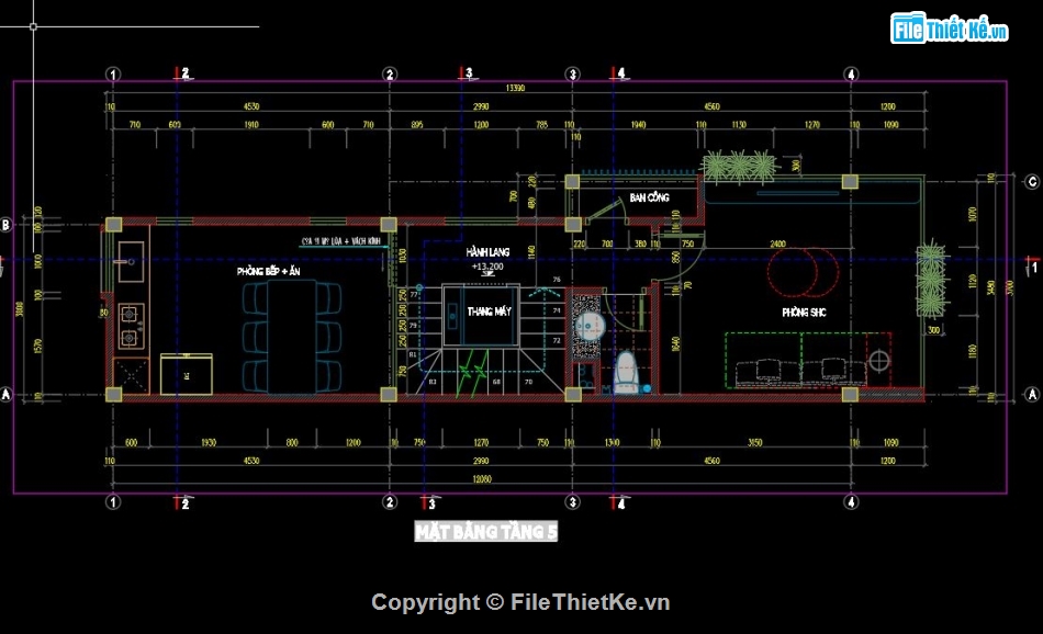 bản vẽ cad nhà phố 5 tầng,Nhà phố 5 tầng,file cad Nhà phố 5 tầng,bản vẽ Nhà phố 5 tầng