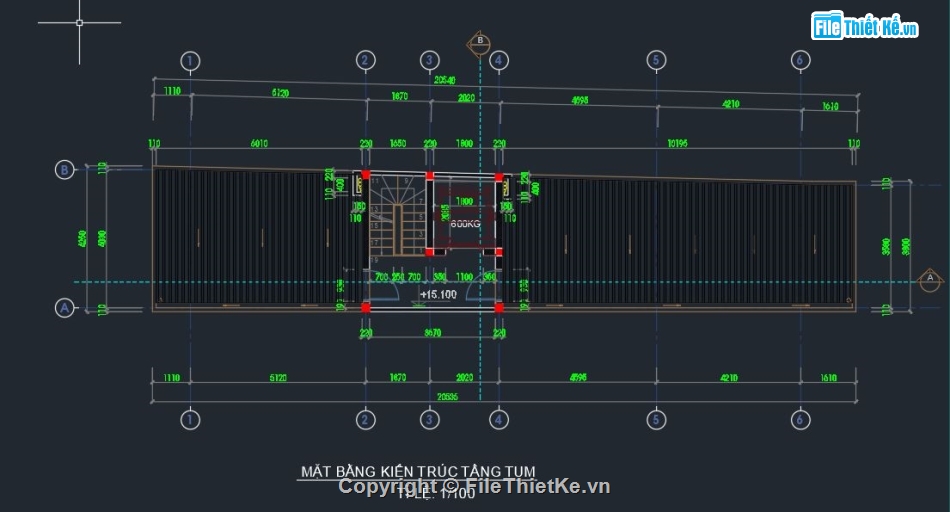 autocad nhà phố 5 tầng,mẫu nhà phố 5 tầng,cad nhà phố 5 tầng,File cad nhà phố 5 tầng,Bản vẽ cad nhà phố 5 tầng