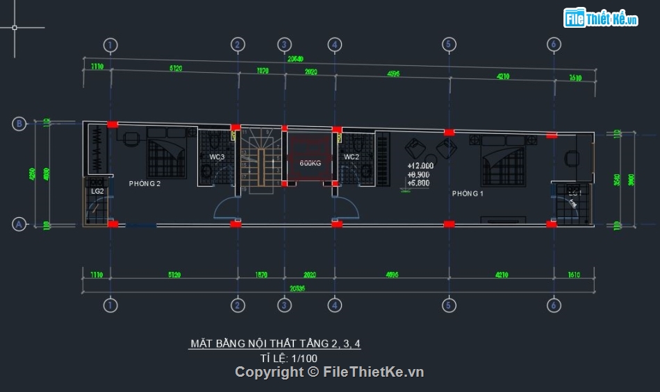 autocad nhà phố 5 tầng,mẫu nhà phố 5 tầng,cad nhà phố 5 tầng,File cad nhà phố 5 tầng,Bản vẽ cad nhà phố 5 tầng