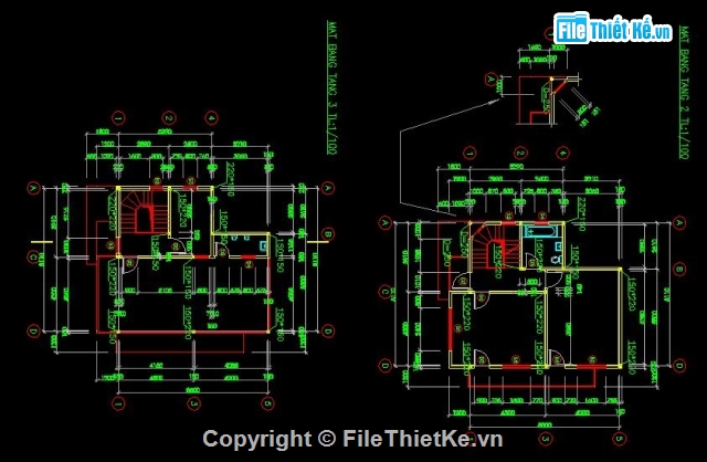 Bản vẽ nhà phố,Nhà phố hiện đại,Nhà phố 8x8m,kiến trúc 3 tầng