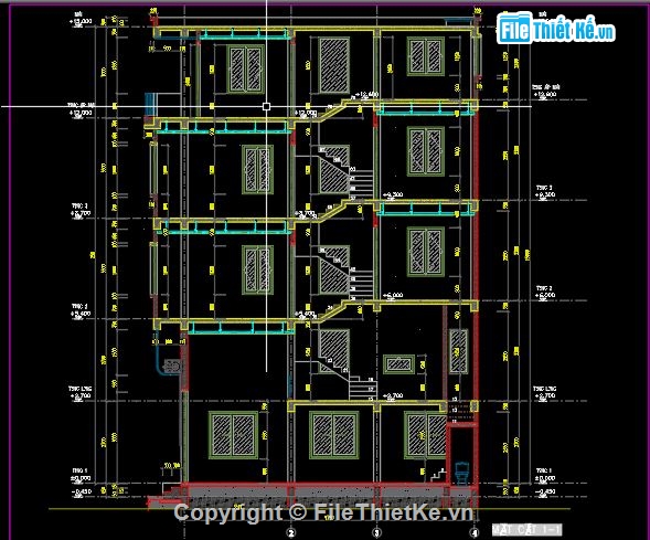Nhà lệch tầng,Nhà phố 4 tầng,Nhà phố lệch tầng