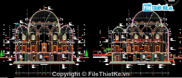 Nhà thờ hồi giáo,Bản vẽ nhà thờ hồi giáo,Bản vẽ CAD Nhà thờ,CAD Nhà thờ hồi giáo,hà thờ hồi giáo hạng mục kiến trúc