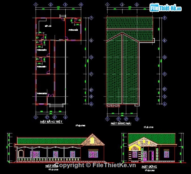 nhà trệt hình L,mẫu nhà L 1 tầng,mẫu nhà mái thái 1 tầng,nhà kích thước 8 x 18.7m