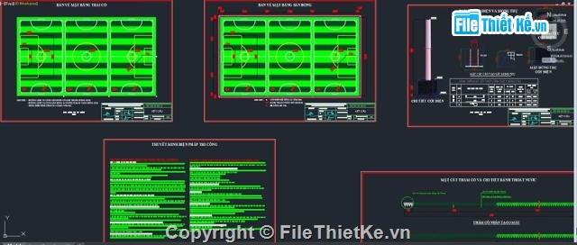 cỏ nhân tạo,sân cỏ nhân tạo,bản vẽ sân cỏ,bản vẽ sân bóng