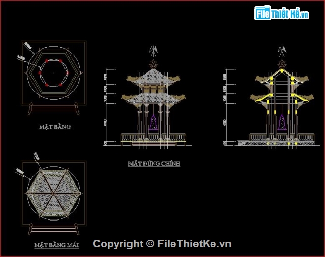 bản vẽ cad,tháp chuông,Công trình tháp chuông