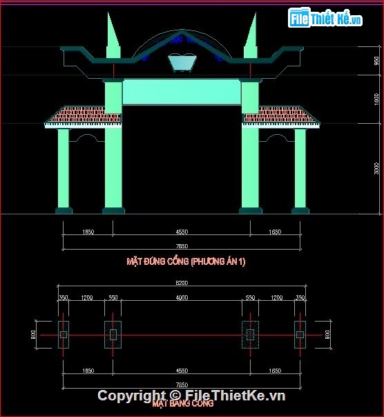 cổng trường THPT,bản vẽ cổng trường học,cổng trường lạ,Bản vẽ