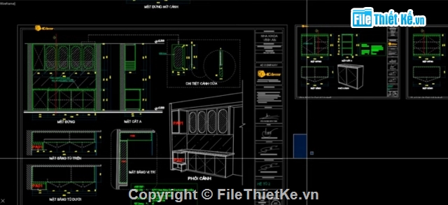 phụ kiện bếp,Bản vẽ thiết kế  bếp,CAD nhà bếp