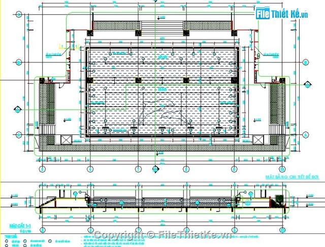 Bản vẽ bể bơi,bản vẽ cad bể bơi,file cad bể bơi,Filethietke bể bơi,thiết kế bể bơi,File cad bể bơi