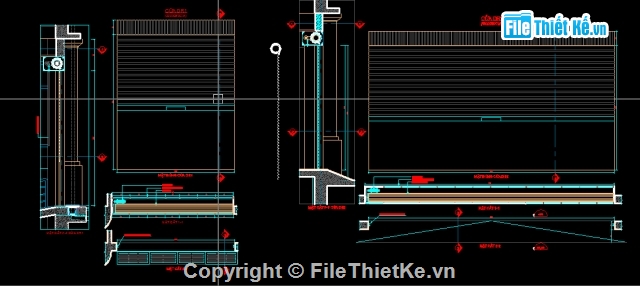 chi tiết cửa cuốn,bản vẽ cửa cuốn,mẫu cửa cuốn đẹp