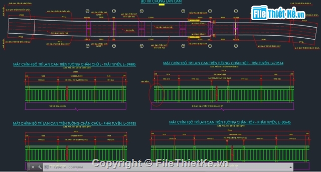 Bản vẽ chi tiết,lan can,lan can trên cầu