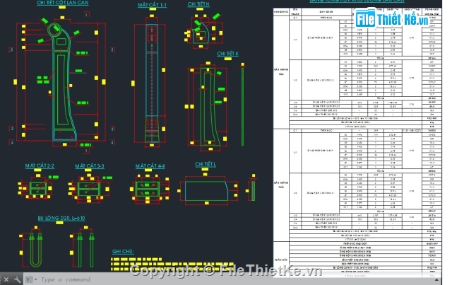 Bản vẽ chi tiết,lan can,lan can trên cầu