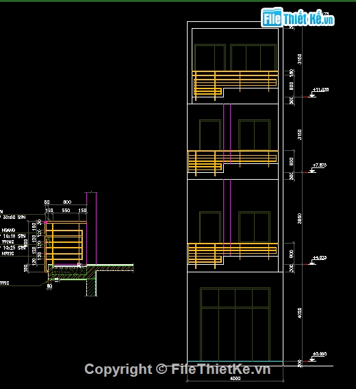 Nhà phố kích thước 4x16.7m,thiết kế nhà phố đẹp đầy đủ kiến trúc,kiến trúc nhà phố 4x16.7m